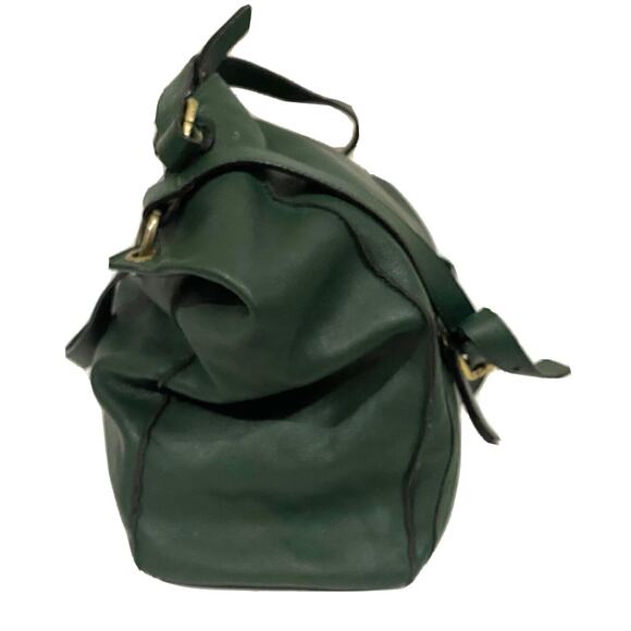 Innue Green Leather Purse Crossbody Shoulder Bag Convertible Made In Italy - Picture 5 of 9